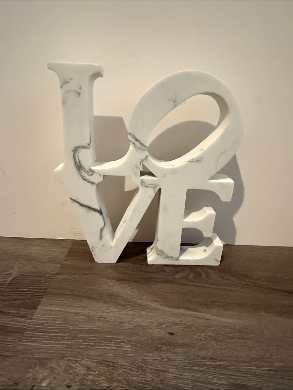 Marble-Look LOVE Decorative Tabletop Accent- NWOT